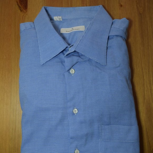 Ermenegildo Zegna Shirt Blue check Large 18.5